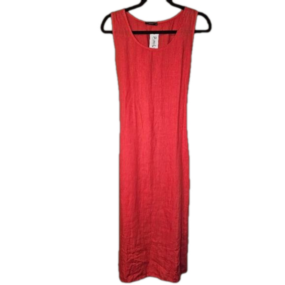 Lungo L'Arno 100% Linen midi length dress Size Medium NWT